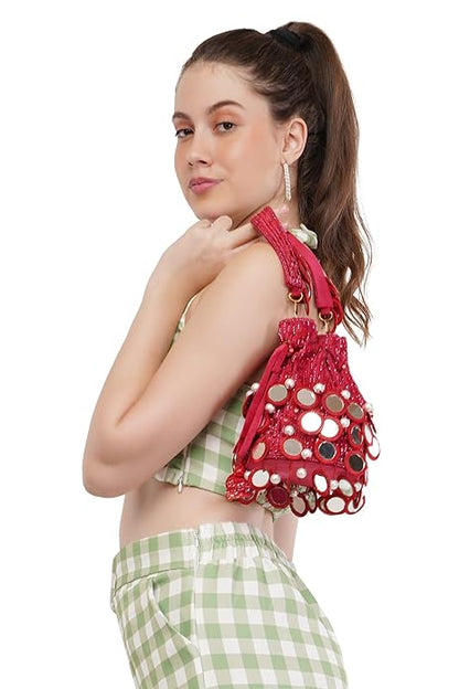 Indian Handmade Gold Nakli Crafted Clutch Bags