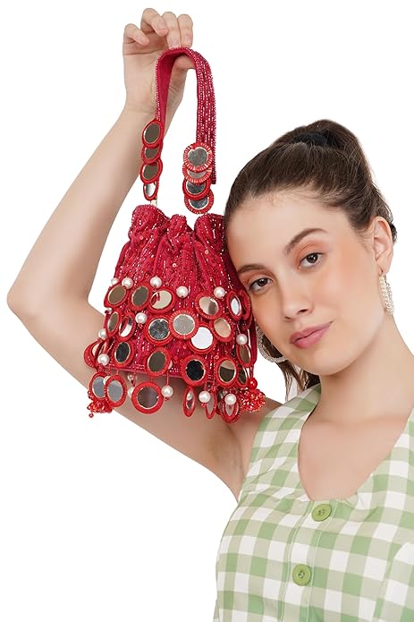 Indian Handmade Gold Nakli Crafted Clutch Bags